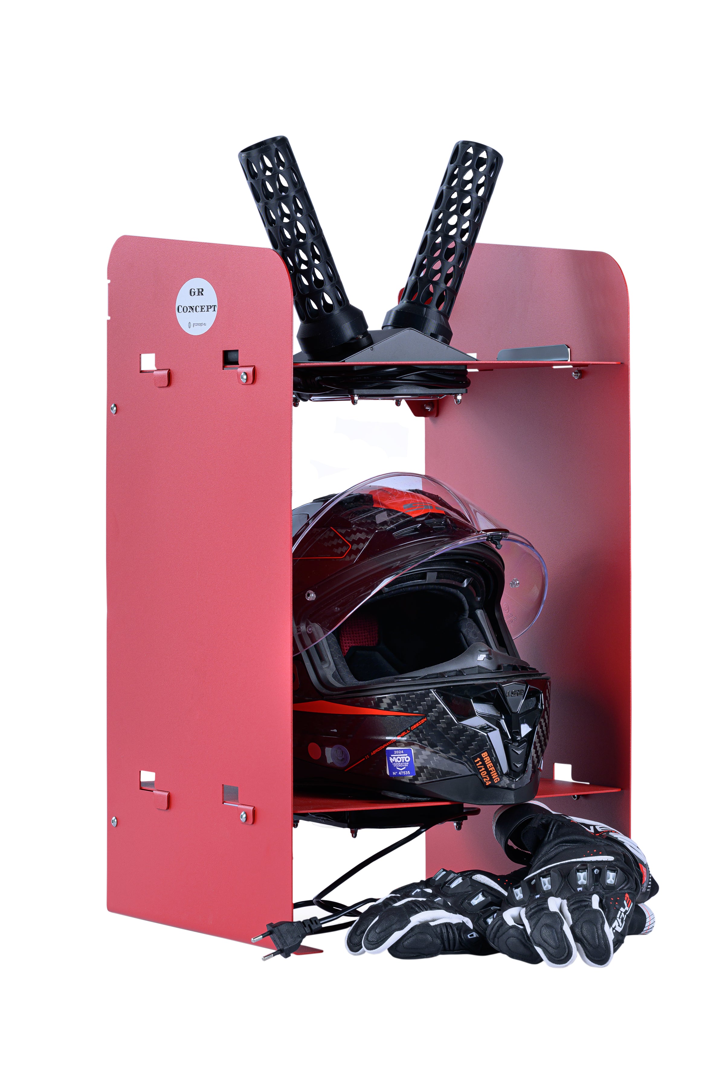 Sèche casque double rouge